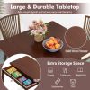 Mid Century Folding Dining Table for 4 People Extendable Kitchen Table with Hidden Storage