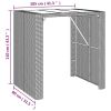 Bar Table with Glass Top Gray 41.3"x31.5"x43.3" Poly Rattan
