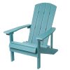 Folding Adirondack Chair Outdoor Wooden Accent Furniture Fire Pit Lounge Chairs for Yard