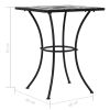 Mosaic Bistro Table Black and White 23.6" Ceramic