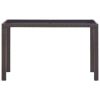 Patio Table Brown 48.4"x23.6"x29.1" Poly Rattan