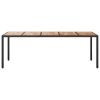 Patio Table Black 98.4"x39.4"x29.5" Poly Rattan