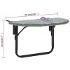 Patio Table Gray 23.6"x23.6"x15.7" Poly Rattan