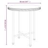 Dining Table Black Ø19.7" Tempered Glass and Steel
