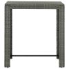 Patio Bar Table Gray 39.4"x23.8"x43.5" Poly Rattan