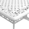 Patio Table White 59.1"x35.4"x28.3" Cast Aluminum