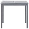 Patio Table Gray 31.5"x31.5"x29.1" Solid Acacia Wood