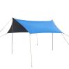 10'x10' Beach Tent Sun Shelter with 6 Sandbags Blue