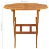 Folding Patio Table 35.4"x29.5" Solid Acacia Wood
