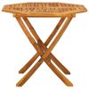 Folding Patio Table 35.4"x29.5" Solid Acacia Wood