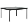 6 Piece Patio Lounge Set with Cushions Black PVC