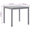 Patio Table Gray 31.5"x31.5"x29.1" Solid Acacia Wood
