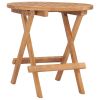Folding Patio Table 19.7"x19.7"x19.7" Solid Teak Wood