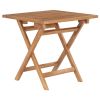 Folding Patio Table 17.7"x17.7"x17.7" Solid Teak Wood