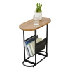 Oval Small Side Tables Living Room Small Space with Storage Space