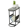 Oval Small Side Tables Living Room Small Space with Storage Space