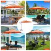 10 Feet Offset Umbrella with 8 Ribs Cantilever and Cross Base