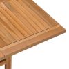 Folding Patio Dining Table 35.4"x35.4"x29.5" Solid Teak Wood
