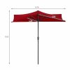 9 Feet Patio Bistro Half Round Umbrella without Weight Base