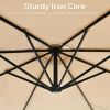 10 Feet Offset Umbrella with 8 Ribs Cantilever and Cross Base