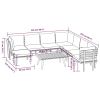 9 Piece Patio Lounge Set with Cushions Solid Acacia Wood