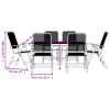 7 Piece Patio Dining Set Anthracite Metal Mesh