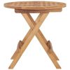Folding Patio Table 19.7"x19.7"x19.7" Solid Teak Wood