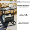 Oval Small Side Tables Living Room Small Space with Storage Space