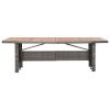 Patio Table 94.5"x35.4"x29.1" Poly Rattan and Solid Acacia Wood