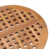 Folding Patio Table 19.7"x19.7"x19.7" Solid Teak Wood