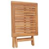 Folding Patio Table 17.7"x17.7"x17.7" Solid Teak Wood