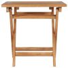Folding Patio Table 17.7"x17.7"x17.7" Solid Teak Wood