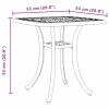 Patio Table White 20.9"x20.9"x20.9" Cast Aluminum