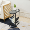 Oval Small Side Tables Living Room Small Space with Storage Space