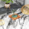 Patio Garden Outdoor Reclaimed Recycled Teak Wood End Table