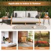 Patio Garden Outdoor Reclaimed Recycled Teak Wood End Table