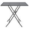 5 Piece Patio Dining Set Expanded Metal Mesh Anthracite