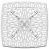 Patio Table White 20.9"x20.9"x20.9" Cast Aluminum