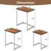Multifunctional Nesting Coffee Table Set of 3 Pieces