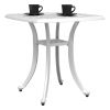 Patio Table White 20.9"x20.9"x20.9" Cast Aluminum