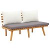 8 Piece Patio Lounge Set with Cushions Solid Acacia Wood