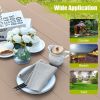 Outdoor Picnic Table Bench Set with Metal Base