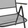 7 Piece Patio Dining Set Anthracite Metal Mesh
