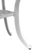 Patio Table White 20.9"x20.9"x20.9" Cast Aluminum