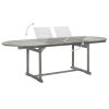 Patio Dining Table (63"-94.5")x39.4"x29.5" Solid Acacia Wood