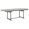 Patio Dining Table (63"-94.5")x39.4"x29.5" Solid Acacia Wood