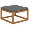 3 Piece Patio Lounge Set with Cushions Solid Acacia Wood