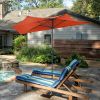 9 Feet Patio Bistro Half Round Umbrella without Weight Base