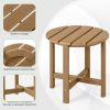 18 Inch Round Weather-Resistant Adirondack Side Table