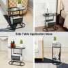 Oval Small Side Tables Living Room Small Space with Storage Space